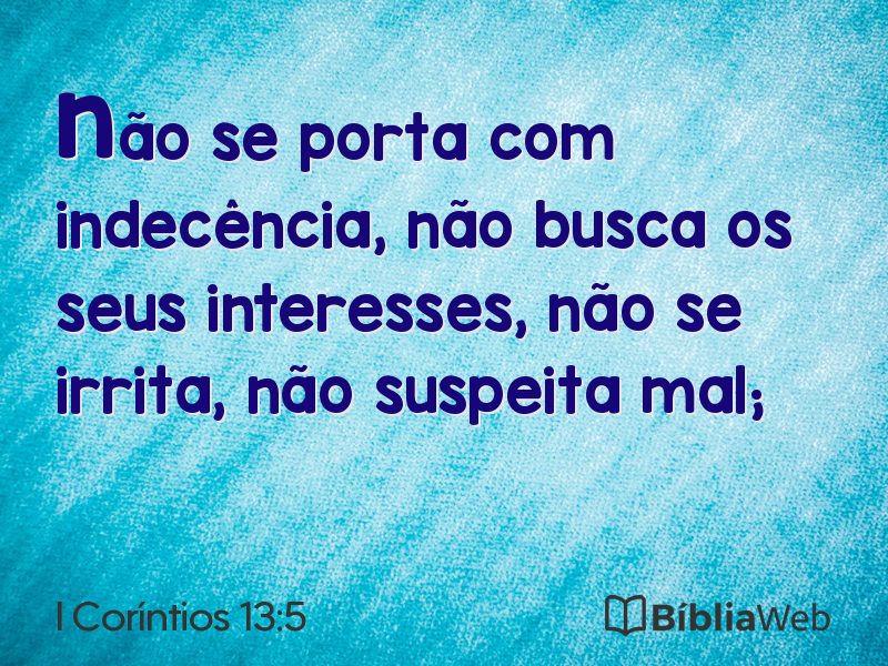 I Coríntios 13:5 em imagem para compartilhar