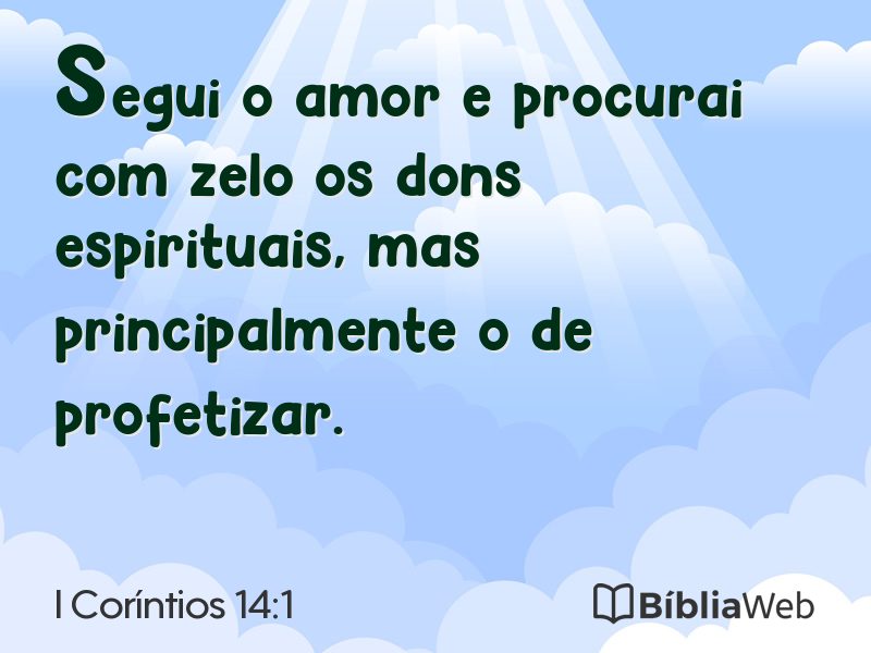 I Coríntios 14:1 em imagem para compartilhar