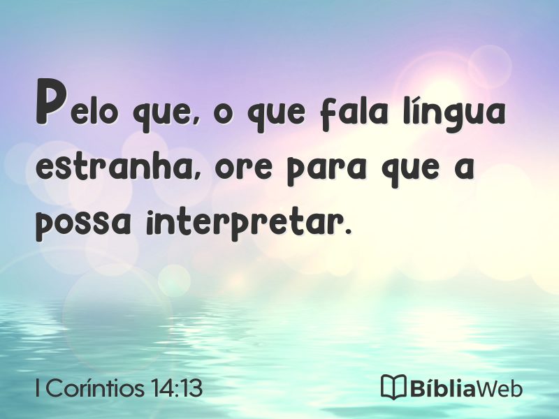 I Coríntios 14:13 em imagem para compartilhar
