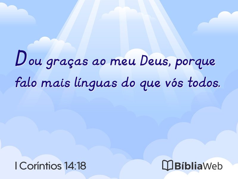 I Coríntios 14:18 em imagem para compartilhar