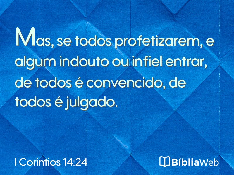 I Coríntios 14:24 em imagem para compartilhar