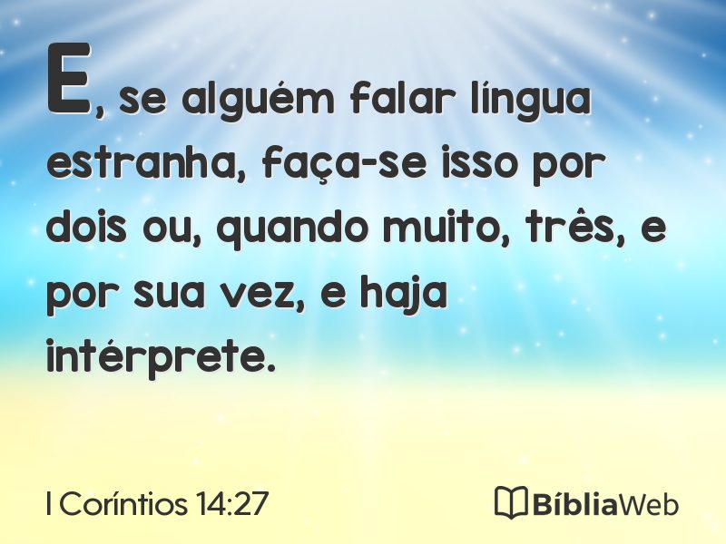 I Coríntios 14:27 em imagem para compartilhar