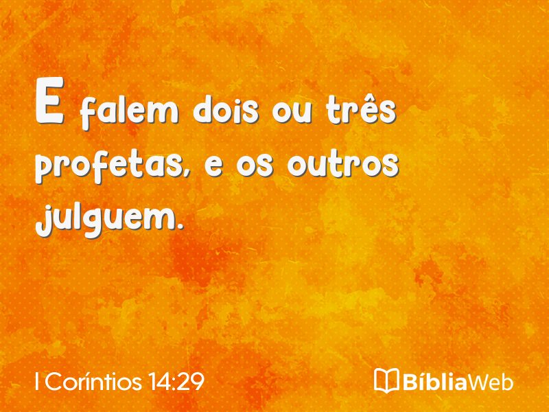I Coríntios 14:29 em imagem para compartilhar