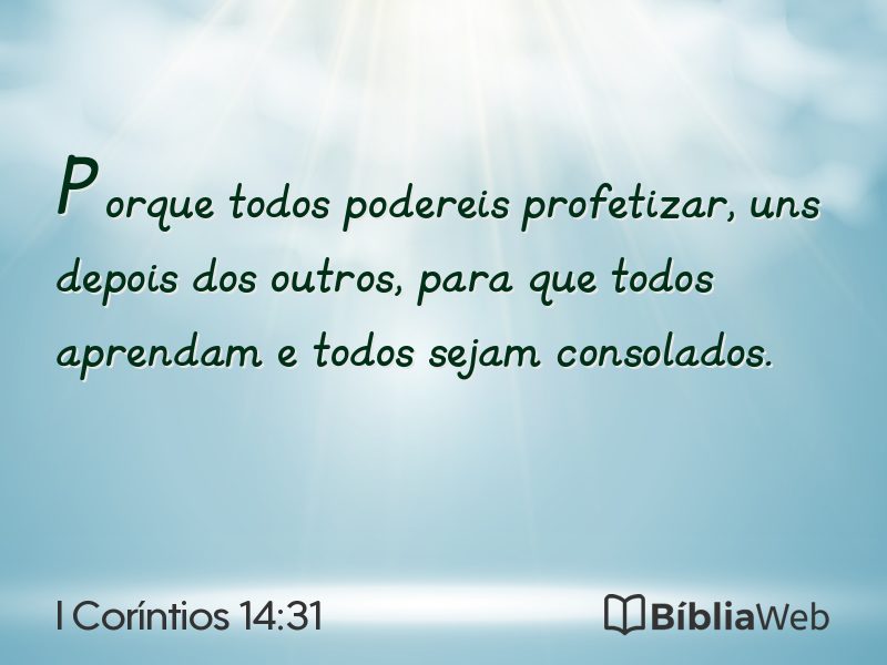 I Coríntios 14:31 em imagem para compartilhar