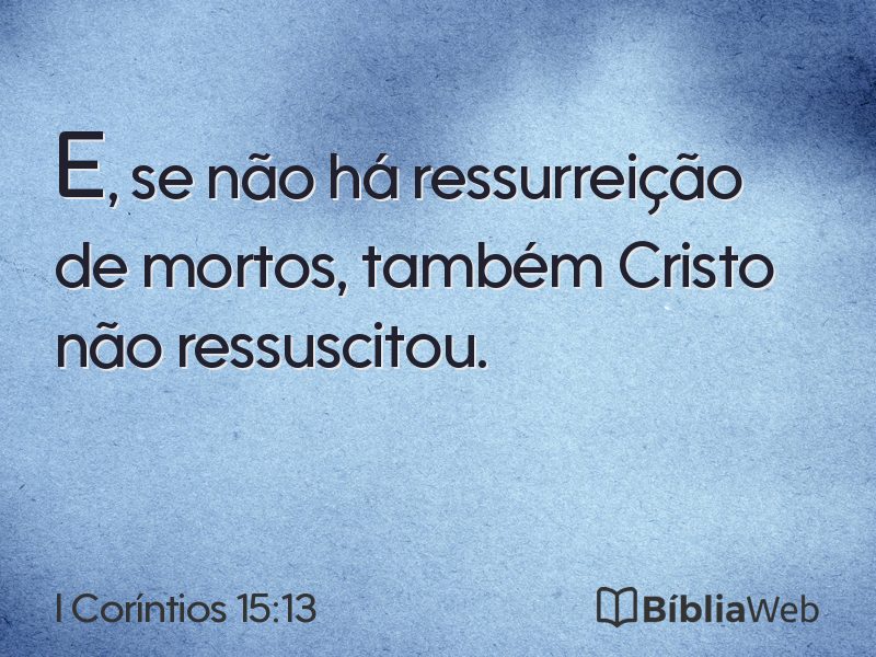 I Coríntios 15:13 em imagem para compartilhar