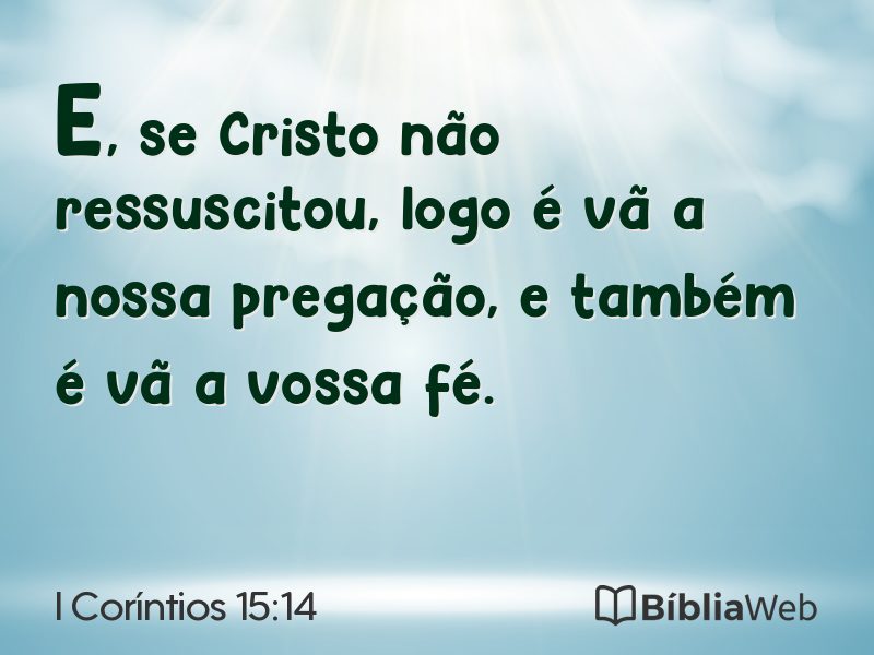 I Coríntios 15:14 em imagem para compartilhar