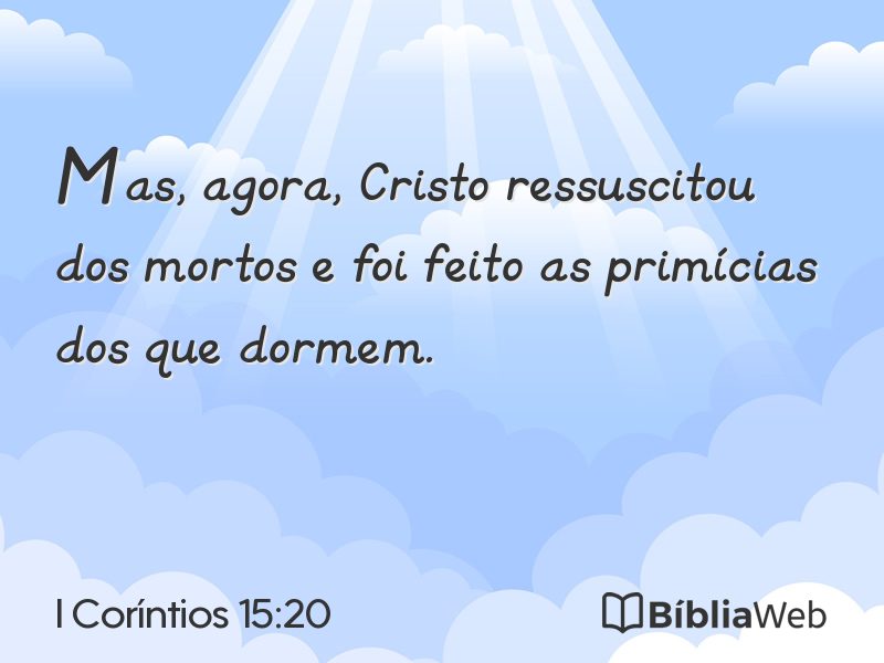 I Coríntios 15:20 em imagem para compartilhar