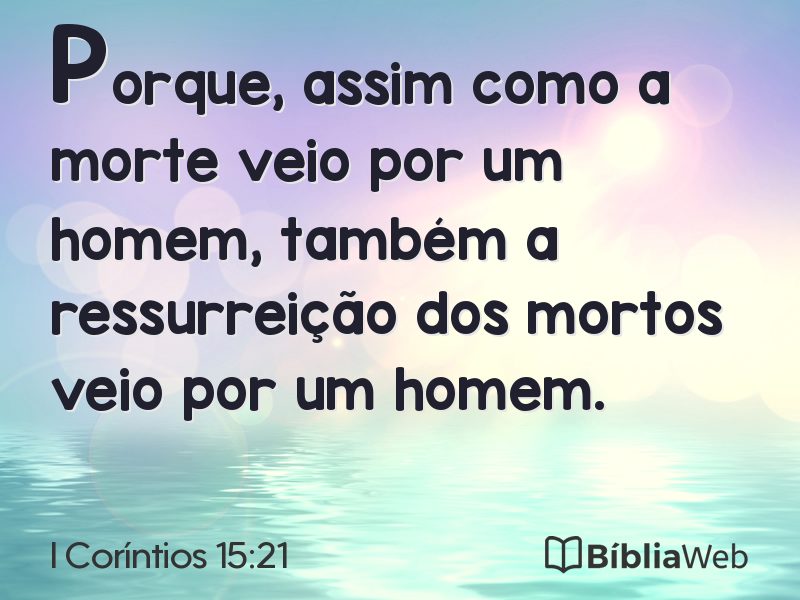 I Coríntios 15:21 em imagem para compartilhar