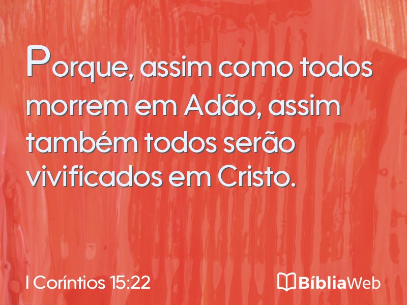 I Coríntios 15:22 em imagem para compartilhar