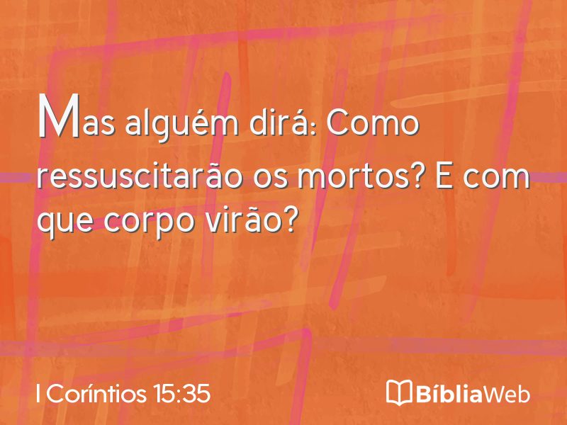 I Coríntios 15:35 em imagem para compartilhar