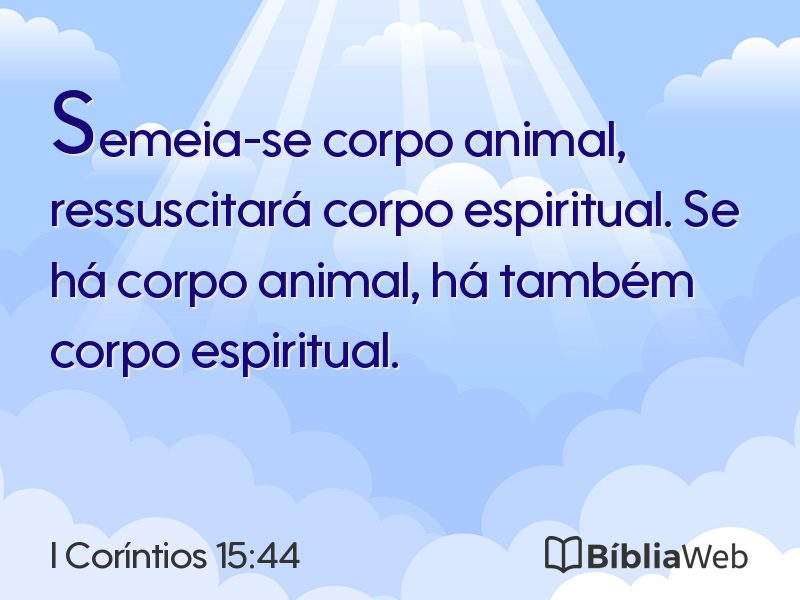 I Coríntios 15:44 em imagem para compartilhar