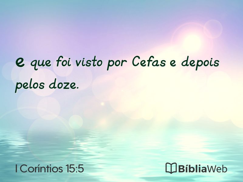 I Coríntios 15:5 em imagem para compartilhar