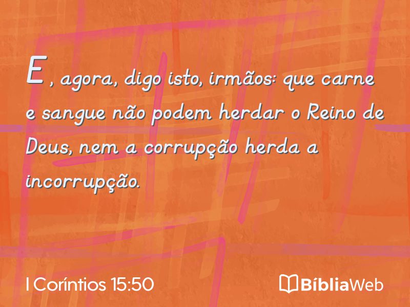I Coríntios 15:50 em imagem para compartilhar