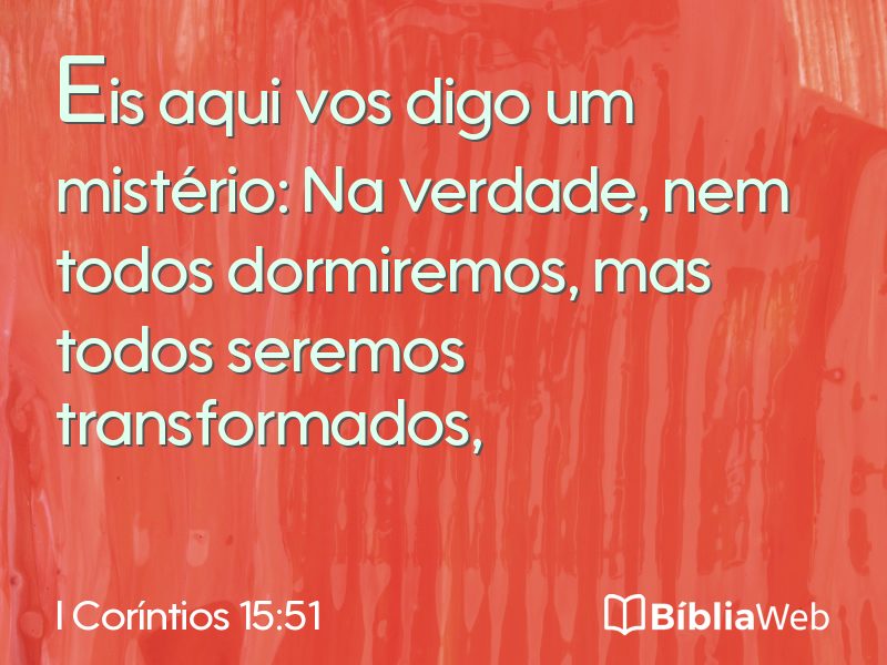 I Coríntios 15:51 em imagem para compartilhar