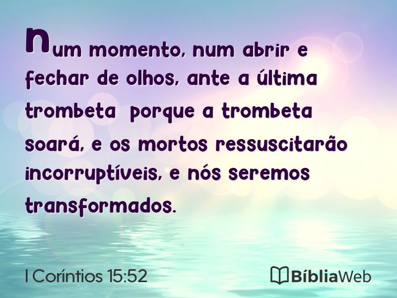 I Coríntios 15:52 em imagem para compartilhar