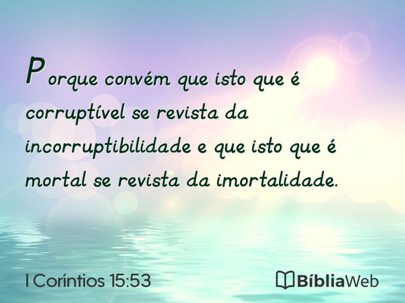 I Coríntios 15:53 em imagem para compartilhar