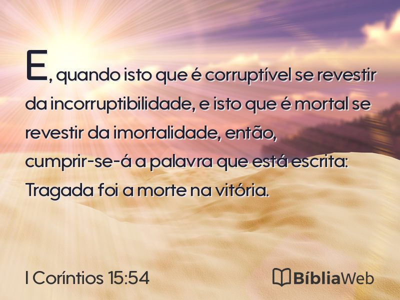 I Coríntios 15:54 em imagem para compartilhar
