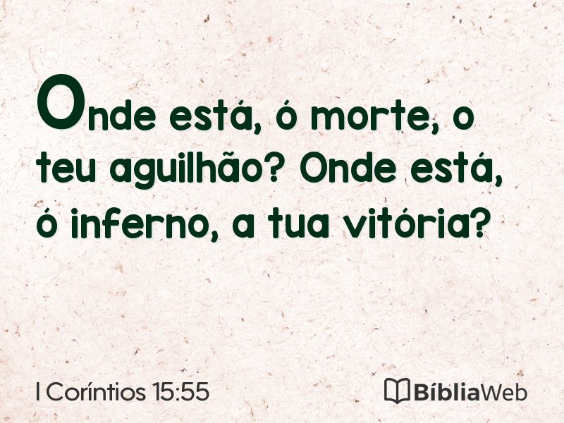 I Coríntios 15:55 em imagem para compartilhar