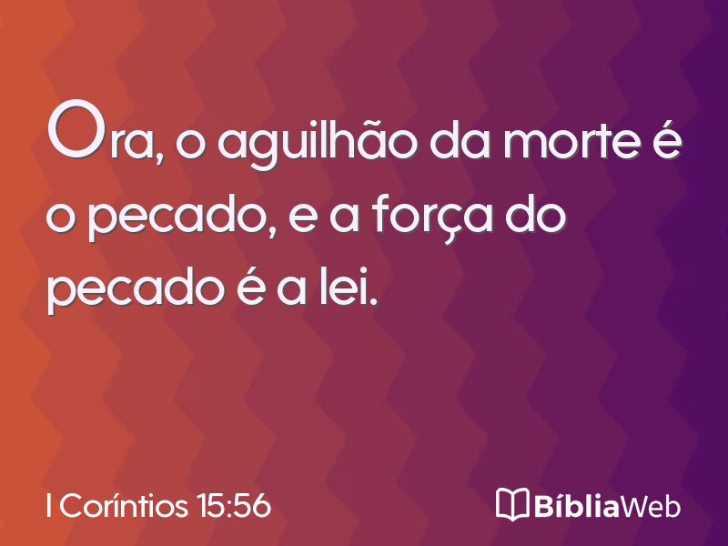 I Coríntios 15:56 em imagem para compartilhar