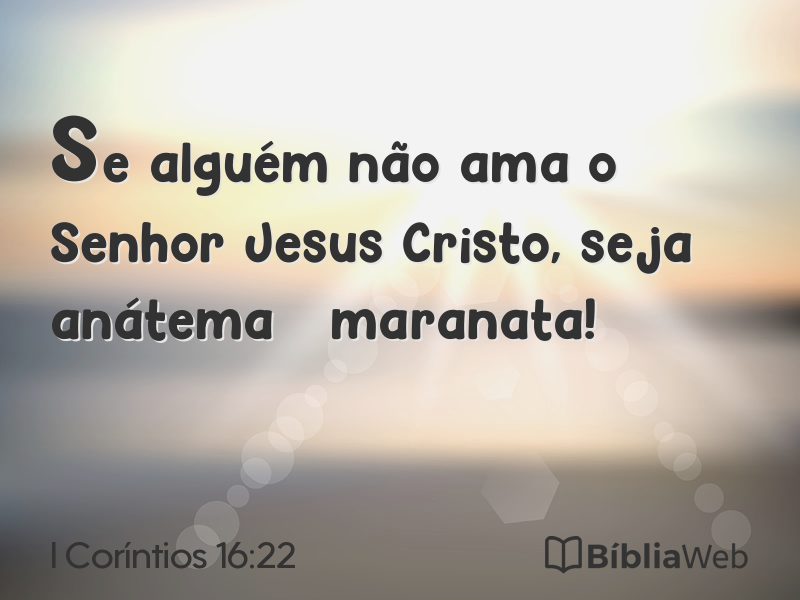I Coríntios 16:22 em imagem para compartilhar