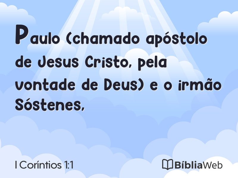 I Coríntios 1:1 em imagem para compartilhar