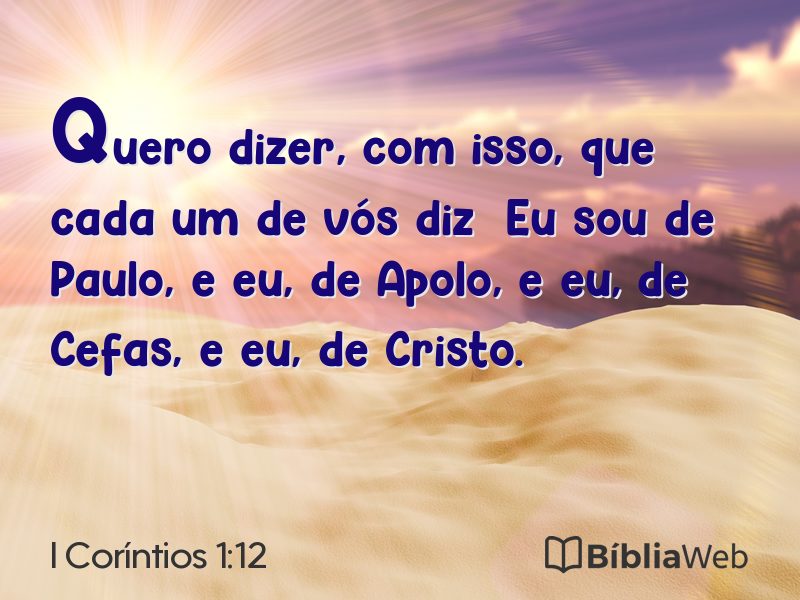 I Coríntios 1:12 em imagem para compartilhar