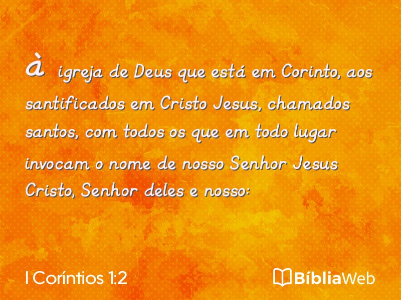 I Coríntios 1:2 em imagem para compartilhar