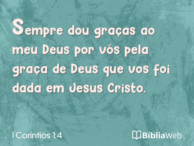 I Coríntios 1:4 em imagem para compartilhar
