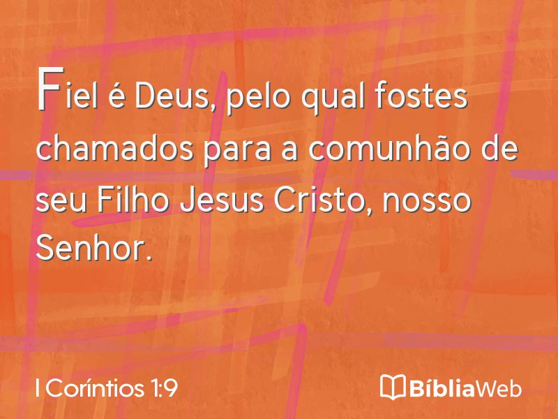 I Coríntios 1:9 em imagem para compartilhar