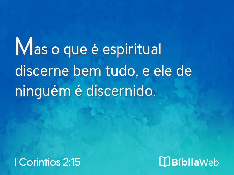 I Coríntios 2:15 em imagem para compartilhar