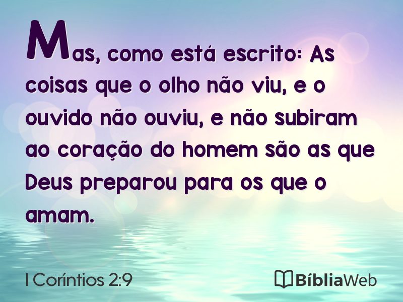 I Coríntios 2:9 em imagem para compartilhar