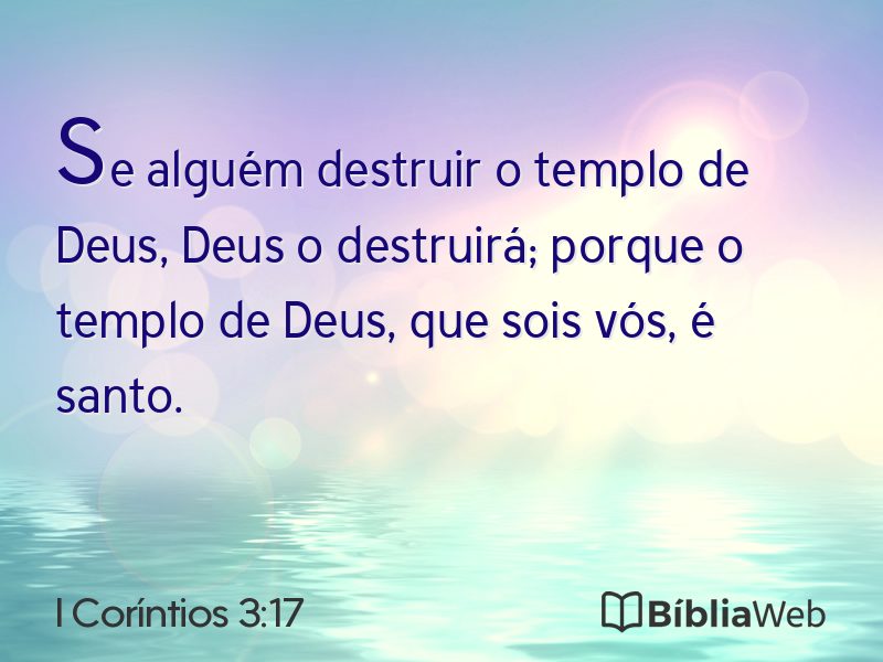 I Coríntios 3:17 em imagem para compartilhar
