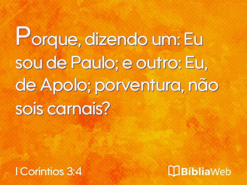 I Coríntios 3:4 em imagem para compartilhar