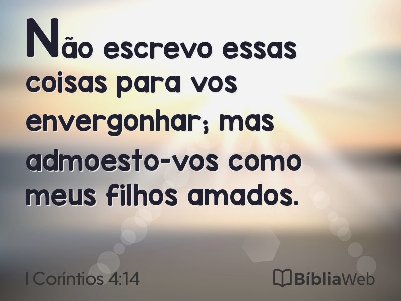 I Coríntios 4:14 em imagem para compartilhar