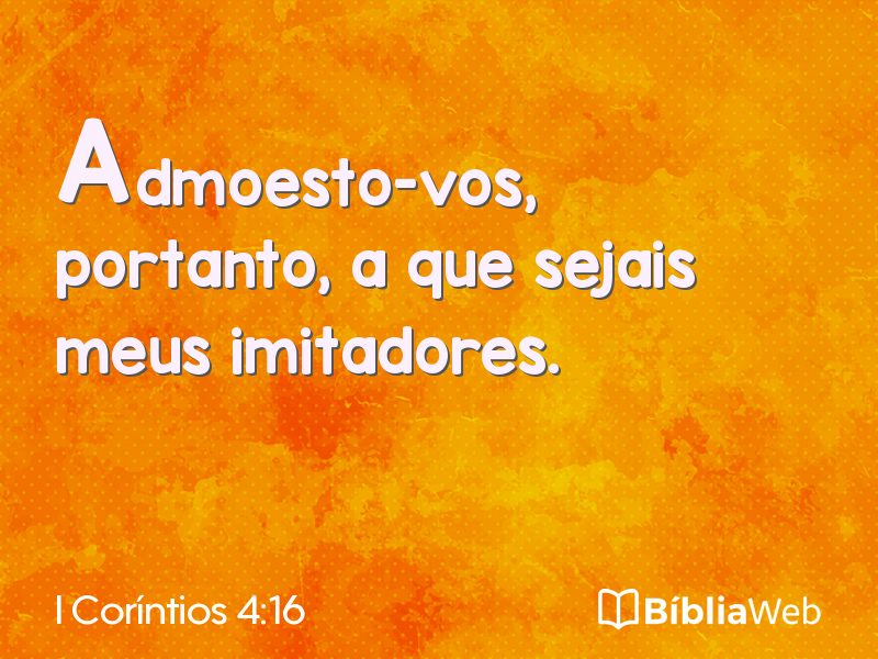 I Coríntios 4:16 em imagem para compartilhar