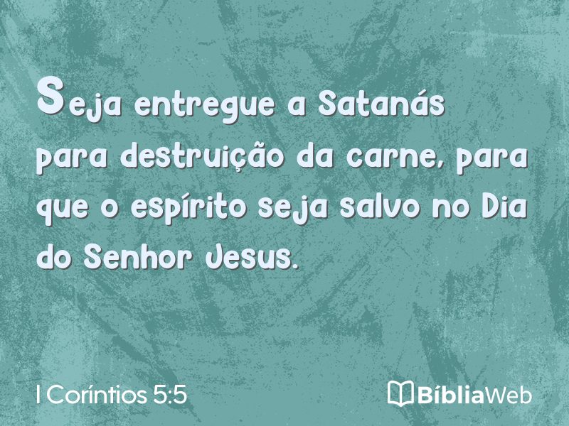 I Coríntios 5:5 em imagem para compartilhar