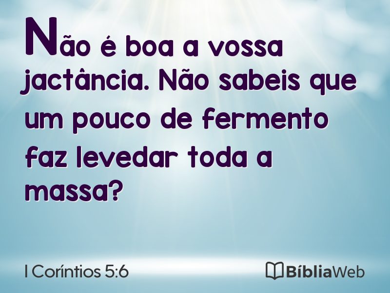 I Coríntios 5:6 em imagem para compartilhar