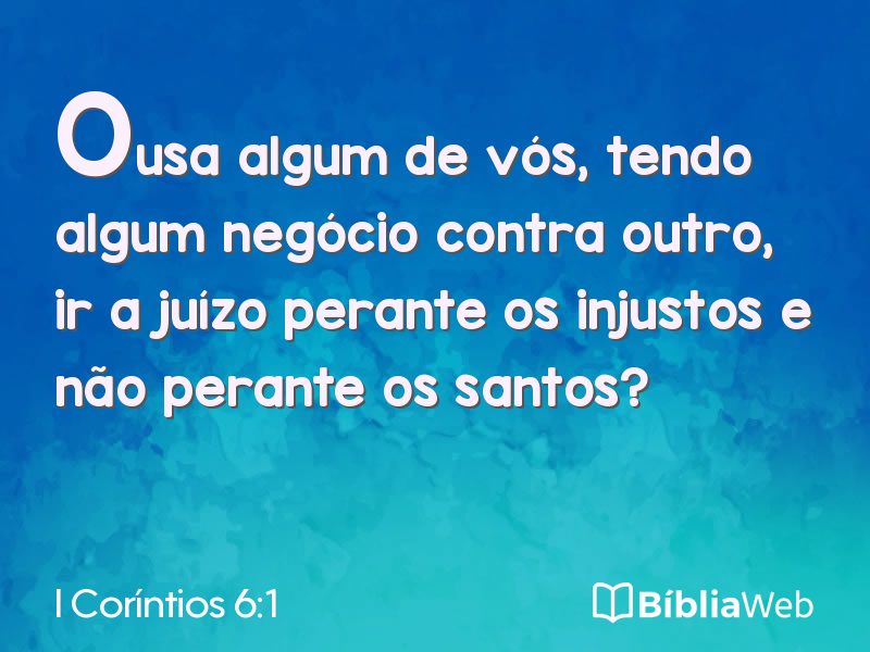 I Coríntios 6:1 em imagem para compartilhar