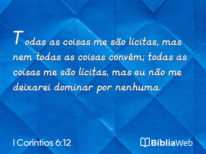 I Coríntios 6:12 em imagem para compartilhar