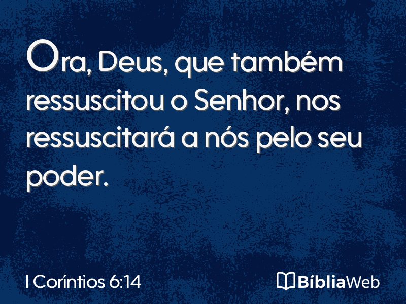 I Coríntios 6:14 em imagem para compartilhar
