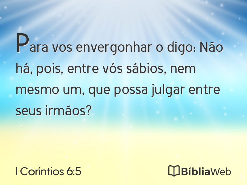 I Coríntios 6:5 em imagem para compartilhar