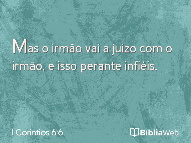 I Coríntios 6:6 em imagem para compartilhar