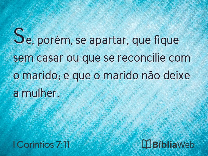 I Coríntios 7:11 em imagem para compartilhar