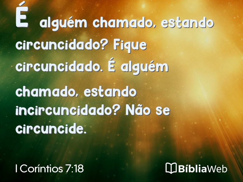 I Coríntios 7:18 em imagem para compartilhar