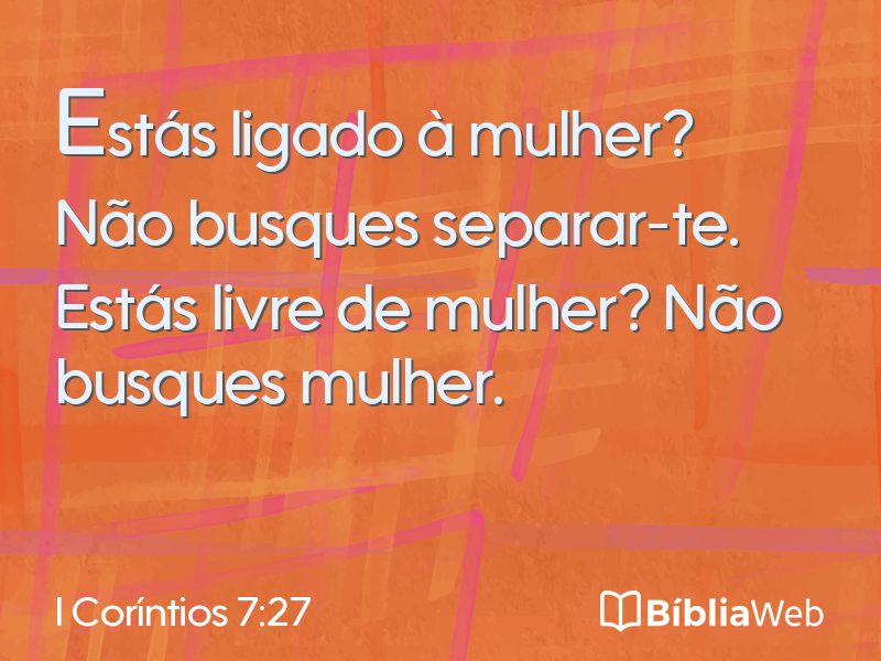I Coríntios 7:27 em imagem para compartilhar