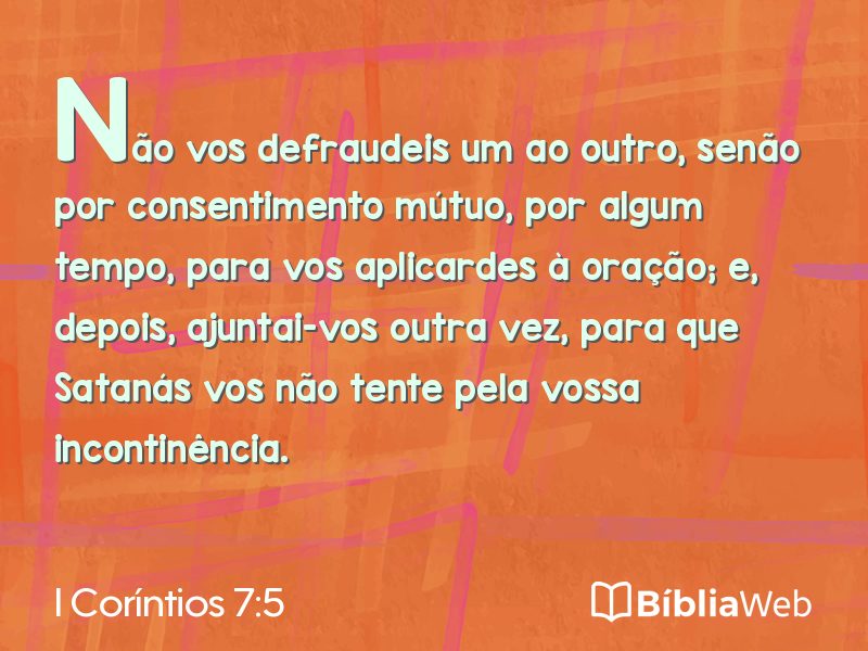 I Coríntios 7:5 em imagem para compartilhar