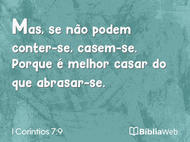 I Coríntios 7:9 em imagem para compartilhar