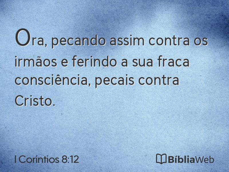 I Coríntios 8:12 em imagem para compartilhar