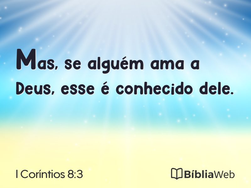 I Coríntios 8:3 em imagem para compartilhar