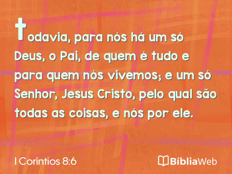I Coríntios 8:6 em imagem para compartilhar